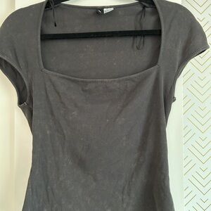 H&M Charcoal Short Sleeve Top